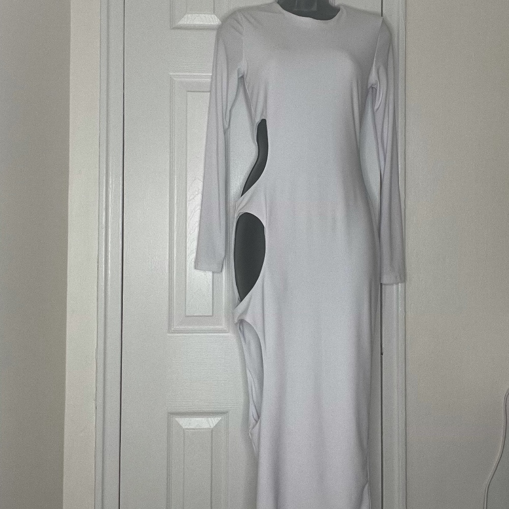 White Cut Out Dress